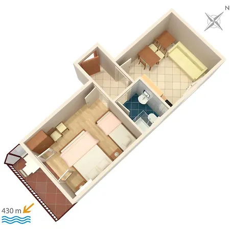 Apartment With A Parking Space Gradac, Makarska - 5198 *